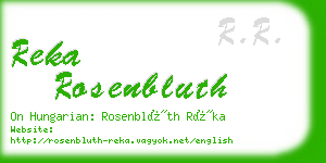 reka rosenbluth business card